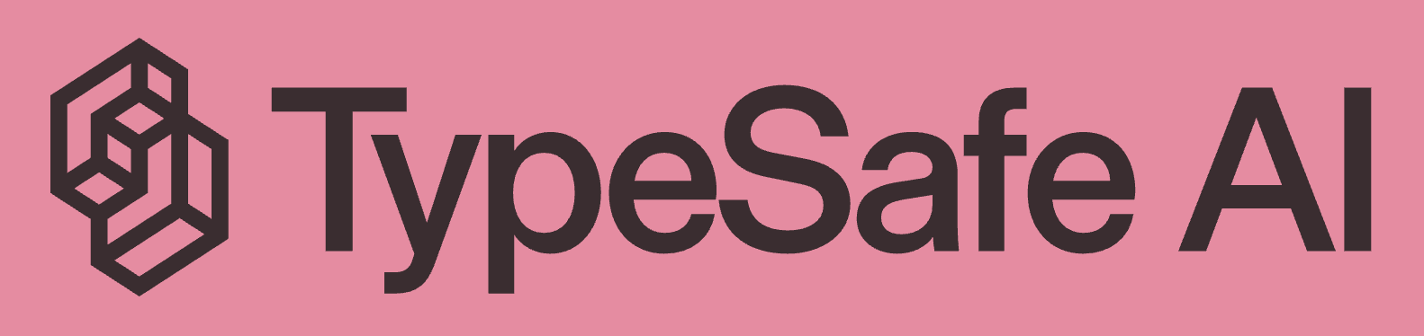 TypeSafe AI logo on a pink background.